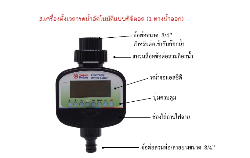 เครื่องตั้งเวลารดน้ำอัตโนมัติ (Timer) รูปที่ 4