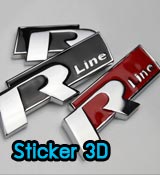 O31 สติ๊กเกอร์แต่งรถ R-Line 3D รูปที่ 1