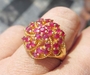 รูปย่อ แหวน ทับทิม จันทบุรี ลายดอกพิกุล งานสวยมาก นน.9.33 g รูปที่3