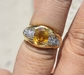 รูปย่อ แหวนทอง บุษราคัม ทองคำฝังเพชร นน.7.64 g รูปที่6