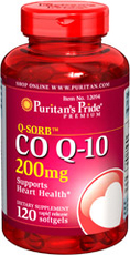 Puritan’s pride co q10 200 mg.120 softgels ส่งฟรีลงทะเบียน