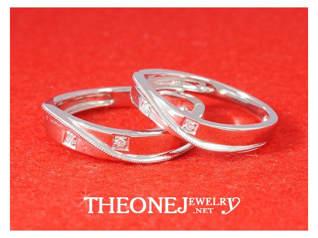 แพคเกจแหวนแหวนแต่งงาน แหวนเพชรแท้ พร้อมชุดเก็บรักษาเครื่องประดับครบเซต รูปที่ 1