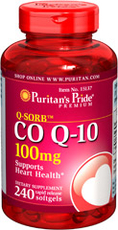Puritan’s pride CoQ10 -100 mg .240 rapid release softgelsส่งฟรีลงทะเบียน
