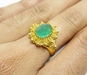 รูปย่อ แหวน มรกตเจียร ทรงดอกพิกุล งานทอง เพชรบุรี นน 5.40 g รูปที่3