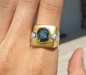 รูปย่อ แหวน เขียวส่อง ฝังเพชร ราคาเบาเบา นน. 9.29 g รูปที่5