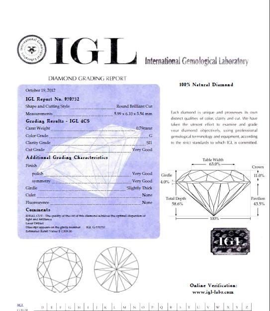 ต้องการขาย เพชรแท้หนัก 79 ตัง มาพร้อม Laser cer ที่ขอบเพชร G/SI1 รูปที่ 1