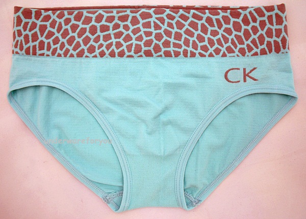 ชุดชั้นในผู้หญิง CK สีเขียวอ่อนขอบใหญ่ลายอิฐปัก logo ckที่ด้านหน้าข้างซ้าย รูปที่ 5