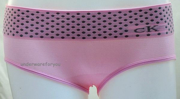 ชุดชั้นในผู้หญิง CK  สีชมพูขอบใหญ่ลายจุดมี logo ck ที่ขอบ รูปที่ 2