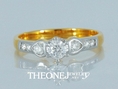 แหวนเพชรเบลเยี่ยมคัท เพชรแท้สไตล์แหวนแต่งงาน แหวนหมั้น เพชรรวม 0.40 กะรัต Color 97