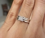 รูปย่อ แหวน เพชร ทรงชู เพชร สี่เหลี่ยม Princeess Cut ฝังไร้หนาม นน. 2.31g รูปที่3