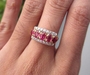 รูปย่อ แหวน ทับทิม ฝังเพชร งานสวยมาก นน.4.12 g รูปที่3