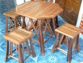 โต๊ะไม้ทำจากไม้ตาลและไม้ไผ่สวยงามสะดุดตาราคาถูก