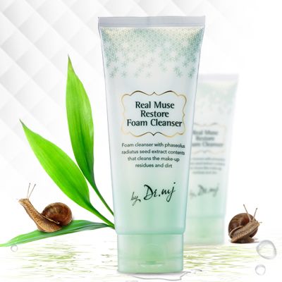 Dr.MJ Real Muse Restore Foam Cleanser 180ml โฟมล้างหน้า สกัดจากเมือกของหอยทาก เมล็ดถั่วเขียวค่ะ รูปที่ 1