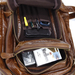 รูปย่อ กระเป๋าเป้เดินทางหนังแท้ 100% สีน้ำตาลสไตล์วินเทจ รุ่น LG-06 รูปที่5