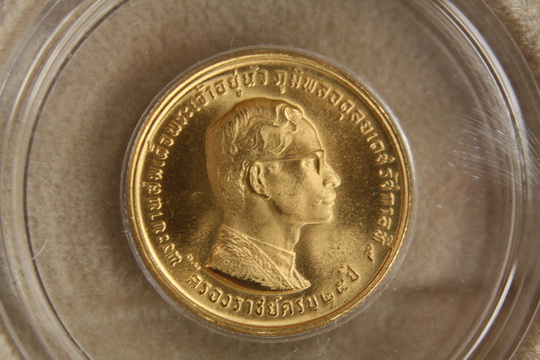 เหรียญ 25 ปี ครองราชย์ ปี 2514 ทองคำ รูปที่ 1