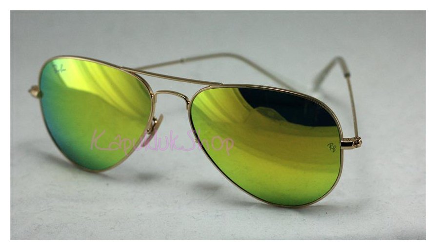 RayBan Aviator 3025 กรอบทอง เลนส์ปรอทเขียว รูปที่ 6