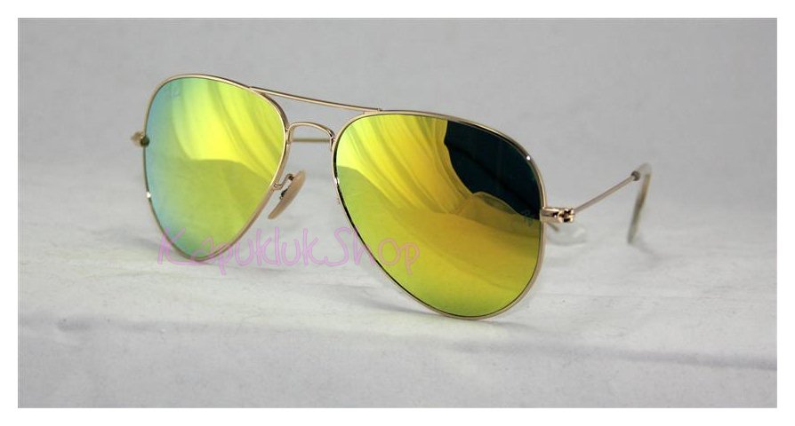 RayBan Aviator 3025 กรอบทอง เลนส์ปรอทเขียว รูปที่ 3