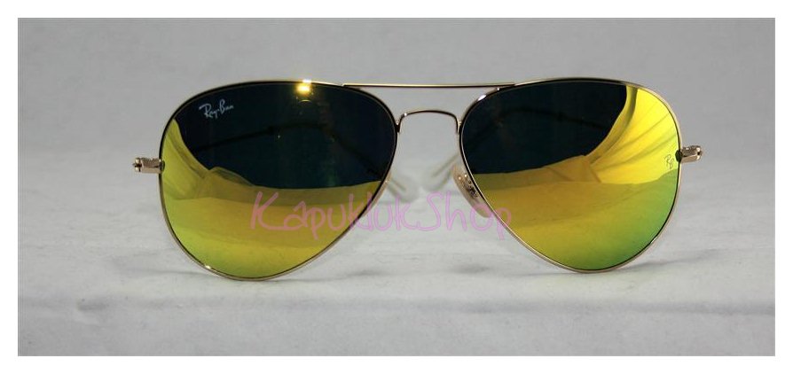 RayBan Aviator 3025 กรอบทอง เลนส์ปรอทเขียว รูปที่ 2