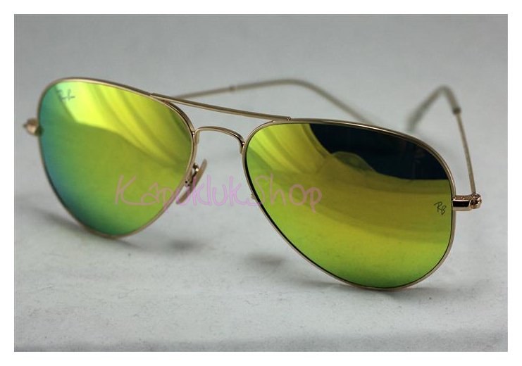 RayBan Aviator 3025 กรอบทอง เลนส์ปรอทเขียว รูปที่ 7