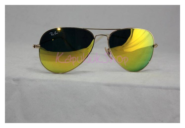 RayBan Aviator 3025 กรอบทอง เลนส์ปรอทเขียว รูปที่ 4