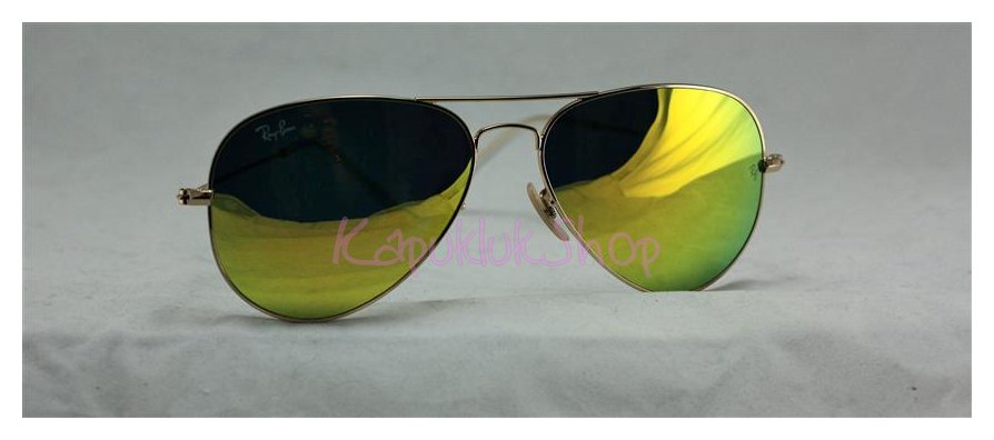 RayBan Aviator 3025 กรอบทอง เลนส์ปรอทเขียว รูปที่ 5