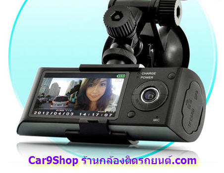 กล้องติดรถยนต์ DVR Car HD 100 2 จอ 2 กล้อง 2 เลนส์ GPS logger Gsensor รูปที่ 3