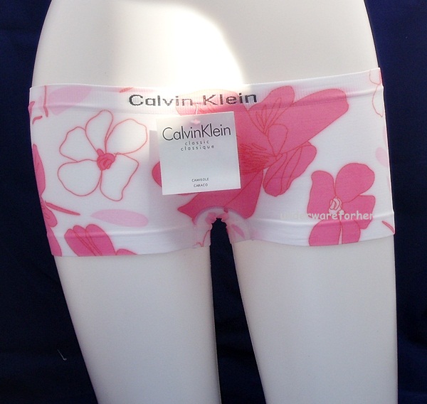 ชุดชั้นในผู้หญิง CK Boxer ลายดอกไม้ชมพู ขาว รูปที่ 2