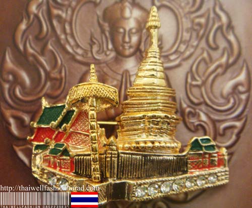 เข็มกลัดติดเสื้อ ลายเอกลักษณ์ไทย พระธาตุดอยสุเทพ OK-0102 รูปที่ 2