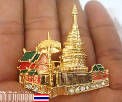 เข็มกลัดติดเสื้อ ลายเอกลักษณ์ไทย พระธาตุดอยสุเทพ OK-0102 รูปที่ 3