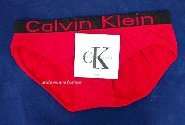 ชุดชั้นในผู้หญิง CK สีแดงเอวต่ำ รูปที่ 4