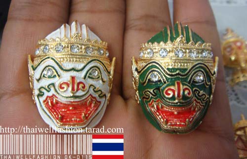 Thai Khon Mask Brooches.เข็มกลัดไทยหนุมาน OK-0115 รูปที่ 4