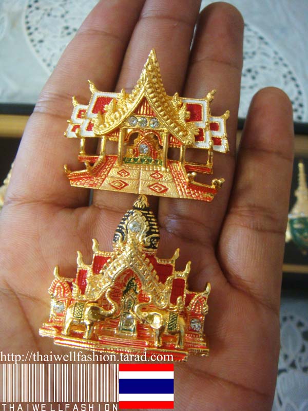 Thai Brooch.เข็มกลัดติดเสื้อโปราณสถาณ ภูเก็ตแฟนตาซี พลับพลาชัย รูปที่ 2