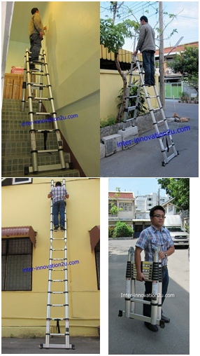 จำหน่ายบันไดอลูมีเนียม บันไดพับ บันไดพกพา บันไดยืดหด รูปที่ 3
