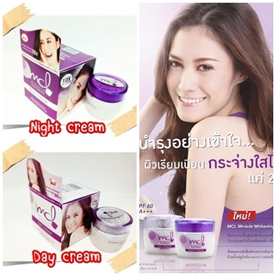 MCL MIRACLE WHITENING NIGHT CREAM(เอ็มซีแอล มิราเคิล ไวท์เทนนิ่ง ไนท์ครีม)  ผลิตภัณฑ์บำรุงผิวหน้าเวลากลางคืน สูตรเข้มข้น  รูปที่ 1