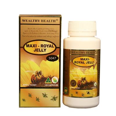 wealthy health royal jelly 1000 mg 6เปอร์เซนต์10HDA (33mg)120 caps จากออสเตรเลีย รูปที่ 1