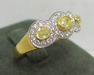 รูปย่อ แหวน เพชร Yellow Diamond 3 เม็ด 0.45 กะรัต นน.2.35 g รูปที่2