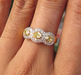 รูปย่อ แหวน เพชร Yellow Diamond 3 เม็ด 0.45 กะรัต นน.2.35 g รูปที่3
