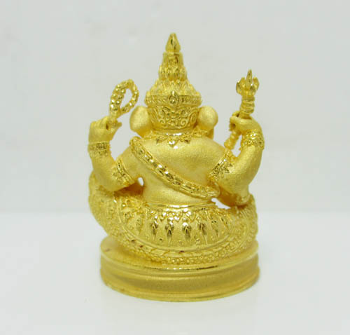 พระพิคเณศวร เนื้อทอง ฝังทับทิม ตอก code.๓๔ นน.19.05 g รูปที่ 4