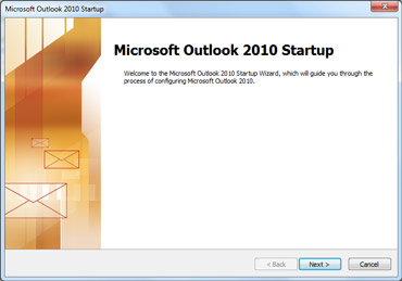 การ Setup ตั้งค่าเพิ่มบัญชี อีเมล์ ในระบบ Outlook 2010 รูปที่ 1