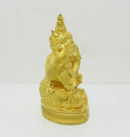 พระพิคเณศวร เนื้อทอง ฝังทับทิม ตอก code.๓๔ นน.19.05 g รูปที่ 3