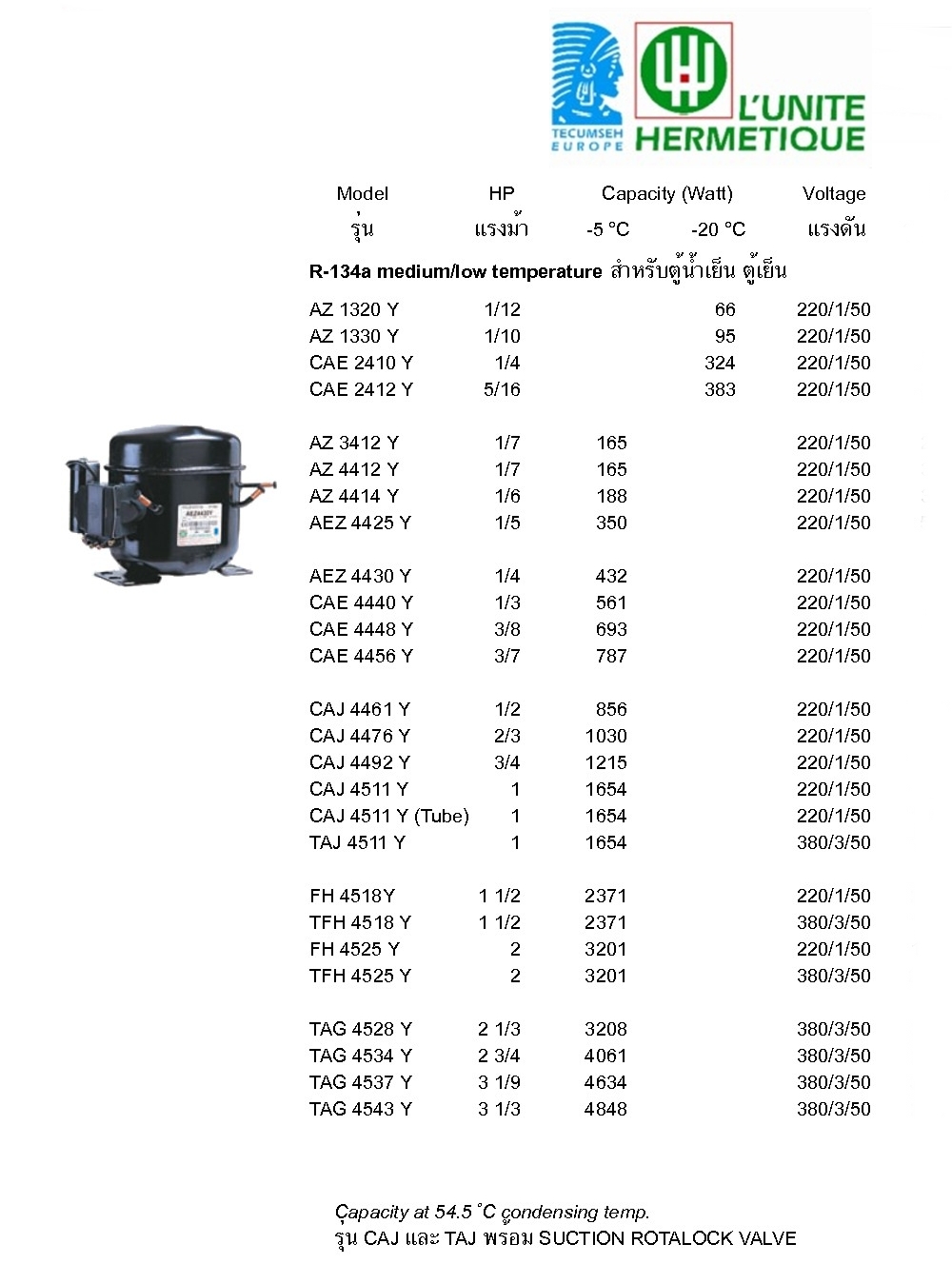 Compressors Tecumseh  Europe  รูปที่ 1