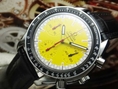 ขายแล้วครับ (ปรับราคาขายด่วนๆ36,500บาท)ขาย Omega Speedmaster Schumacher Automatic Chronograph Yellow สายหนัง (โทรมาก่อนได้ก่อนครับ)