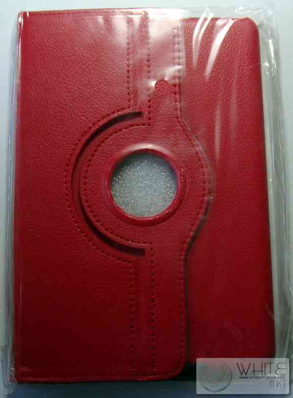 Case แบบข้างหลังหมุนได้ สีแดง  For iPad Mini  (IPM006) รูปที่ 1