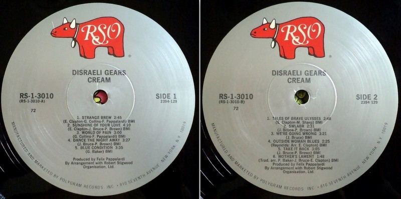 แผ่นเสียง Cream รูปที่ 3