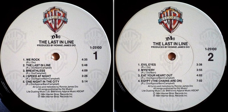 แผ่นเสียง DIO - The Last in Line รูปที่ 3