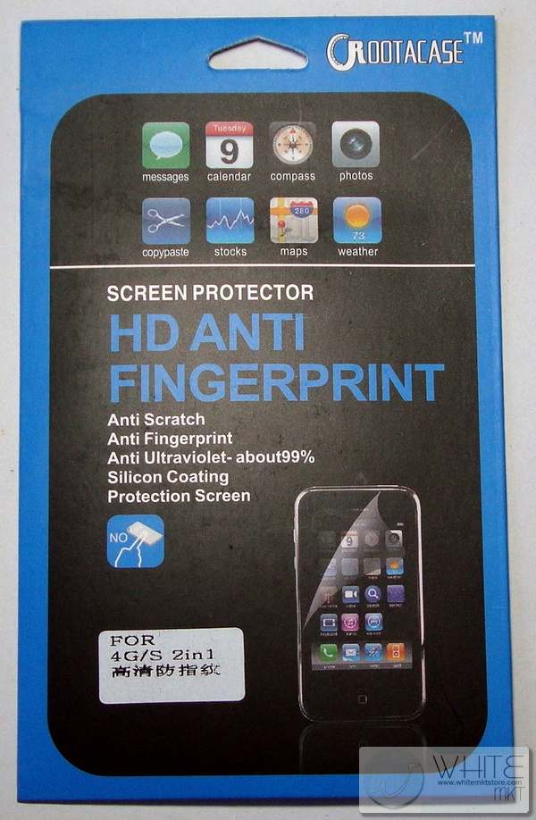 ฟิล์มกันรอย แบบใส ลดรอยนิ้วมือ HD Antifingerprint For iPhone4, iPhone4S (MSP006) รูปที่ 1