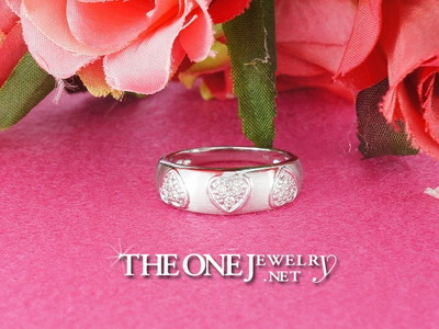 ขายแหวนเพชรหัวใจทองคำขาว น่ารักมากๆๆใส่ติดนิ้วได้ทุกวัน รูปที่ 1