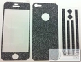 ฟิล์มกันรอยแฟชั่น รอบเครื่อง กากเพชรสีดำ for iPhone4S/4S (MSP043)