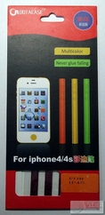 แถบสีติดด้านข้าง สีม่วง for iPhone4S (MSP028)