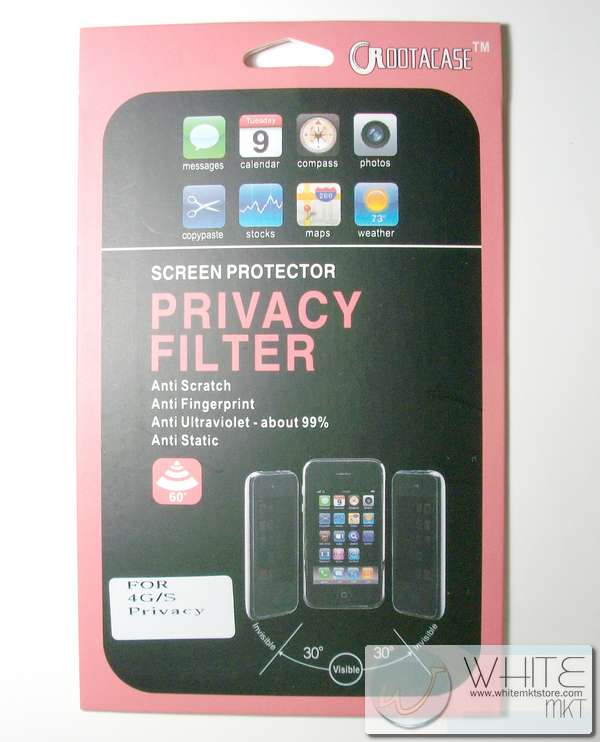 ฟิล์มกันรอย แบบกันมอง (Privacy Filter) For iPhone4, iPhone4S (MSP012-1) รูปที่ 1